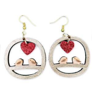 Aretes Doski - MDF - San Valentín